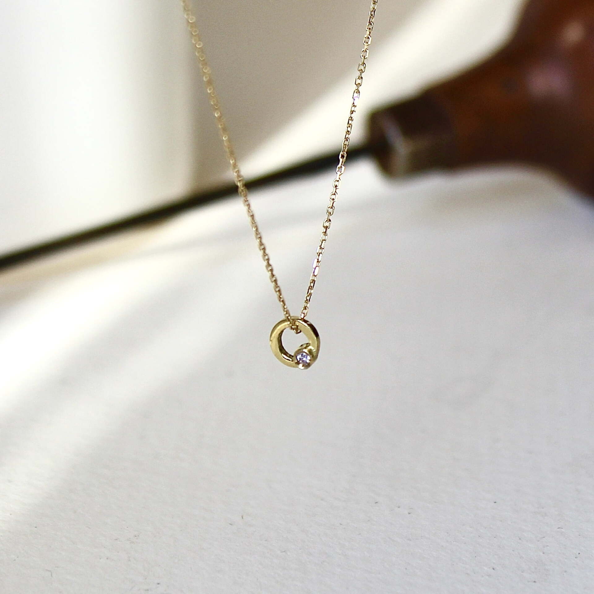 Joyas hechas a mano Colgante Cloe Oro y Diamante