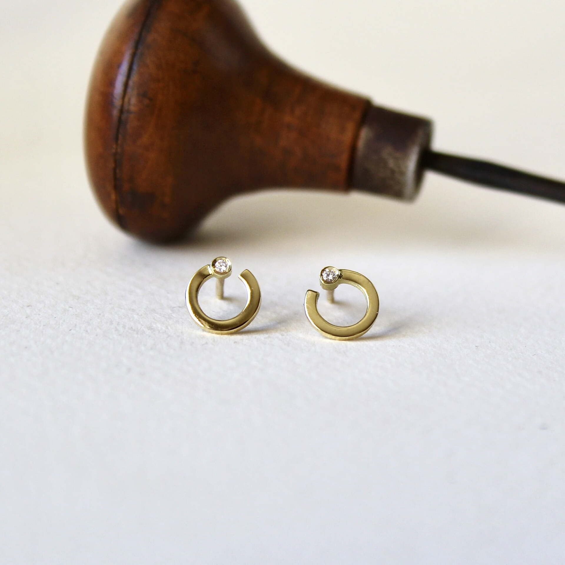 Joyas hechas a mano Pendientes ARLET Diamante y Oro