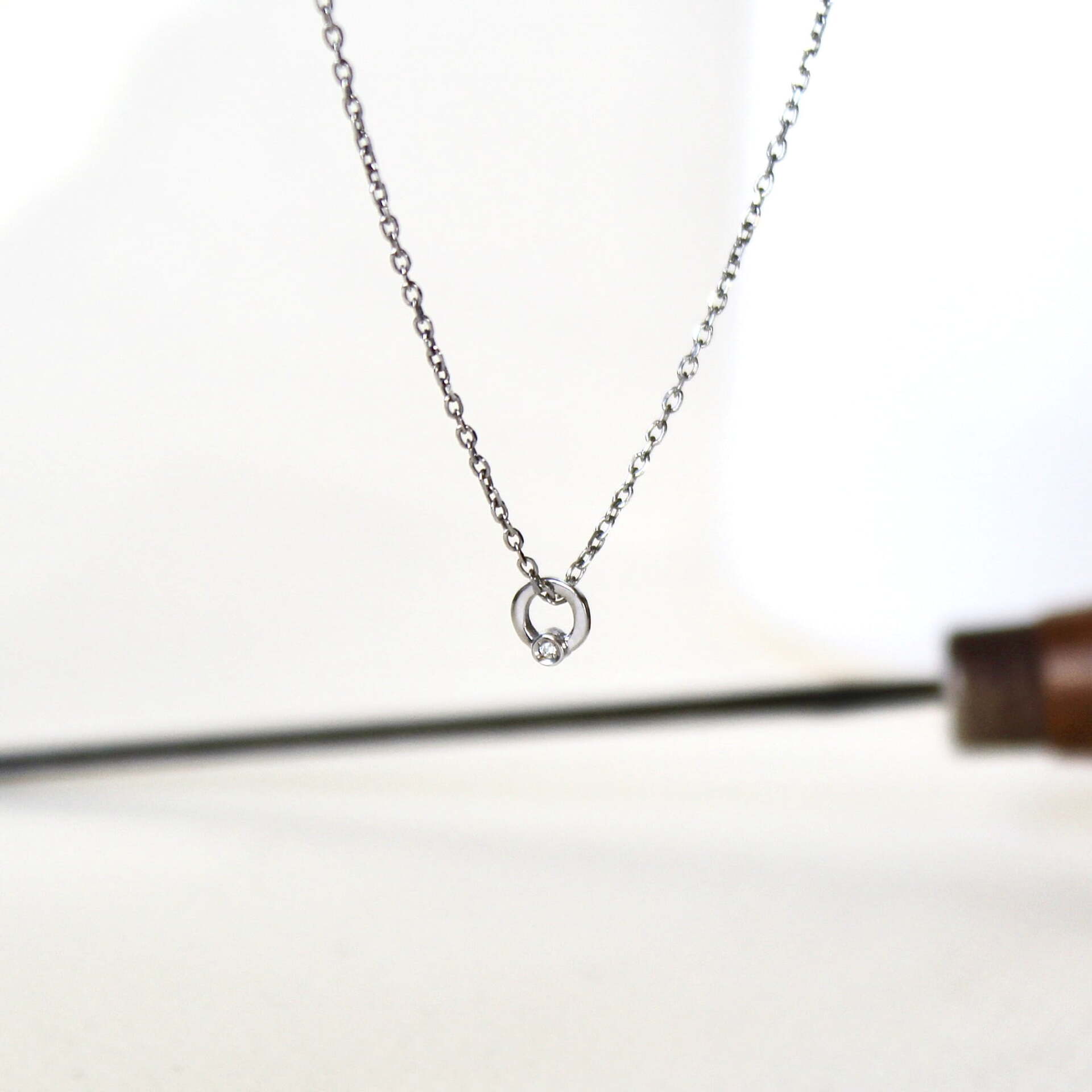 Joyas hechas a mano Colgante Cloe Diamante y Plata