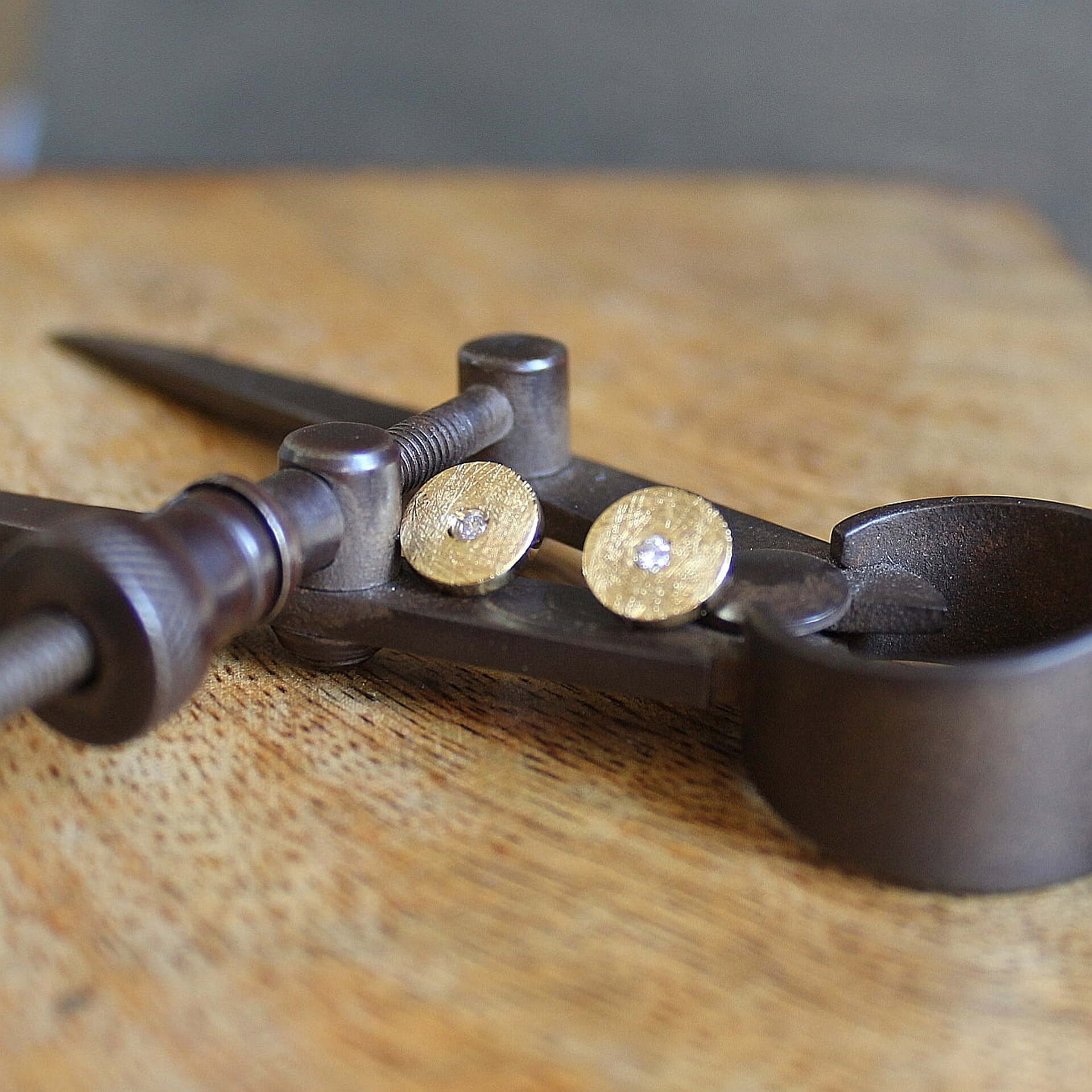 Pendientes Elba en Oro Vermeil y Diamante