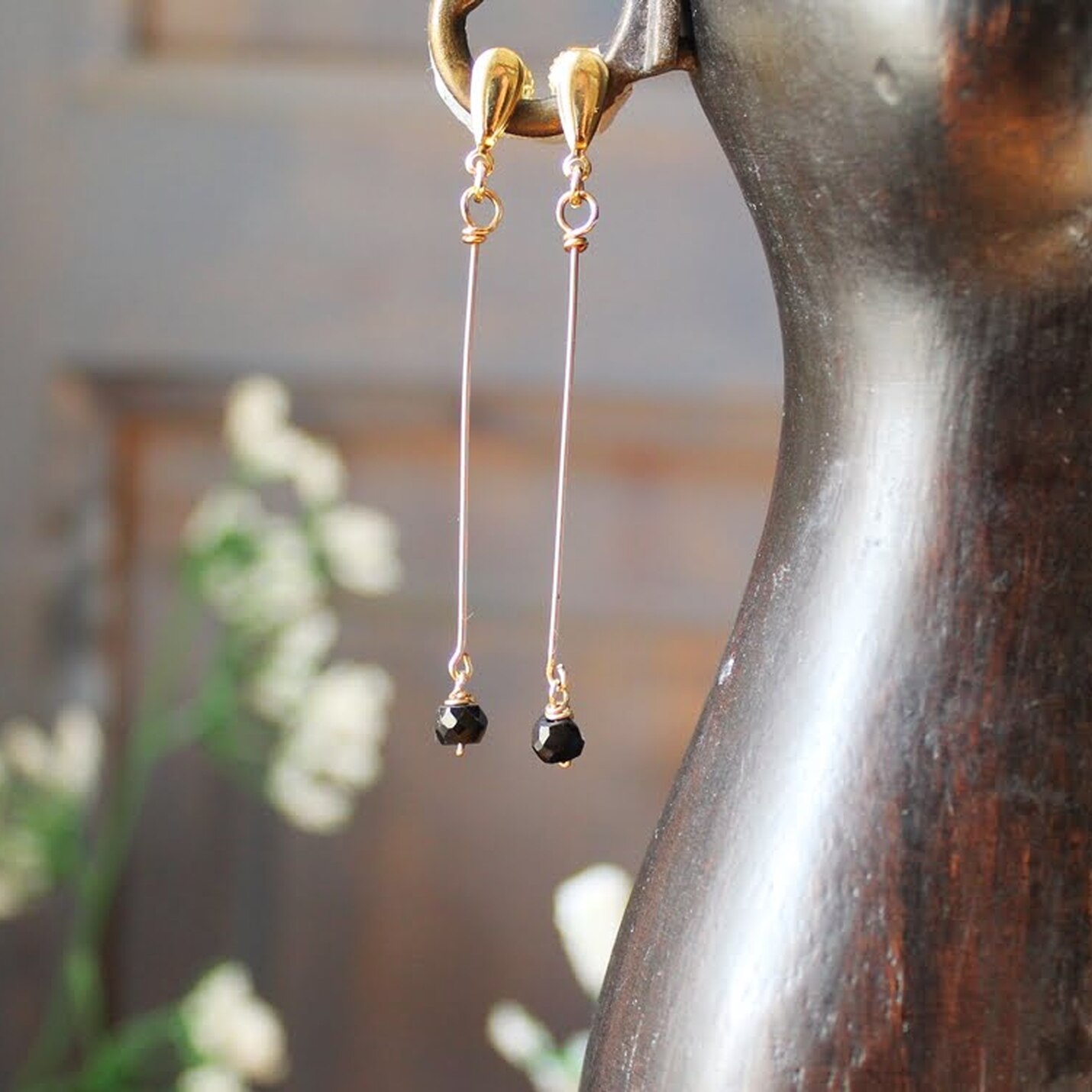 Pendientes Monique en Plata con baño de Oro