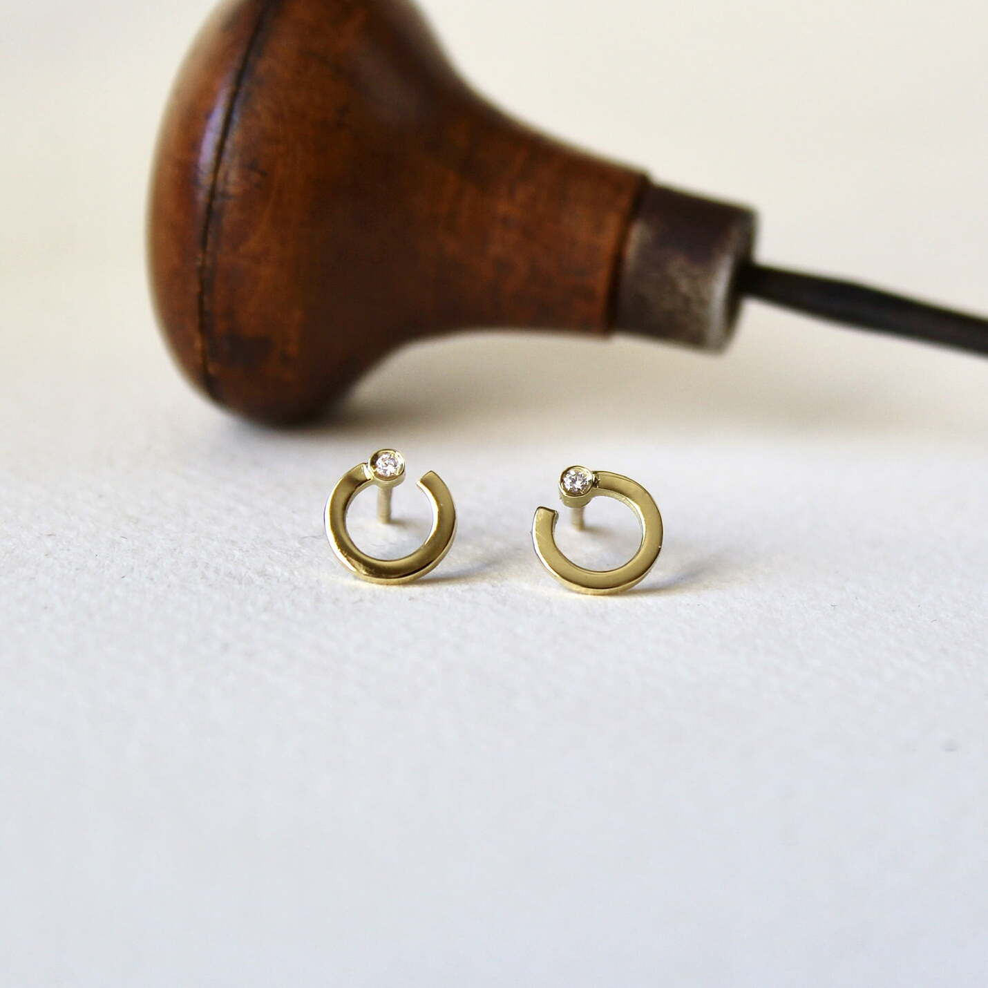 Joyas hechas a mano Pendientes ARLET Diamante y Oro