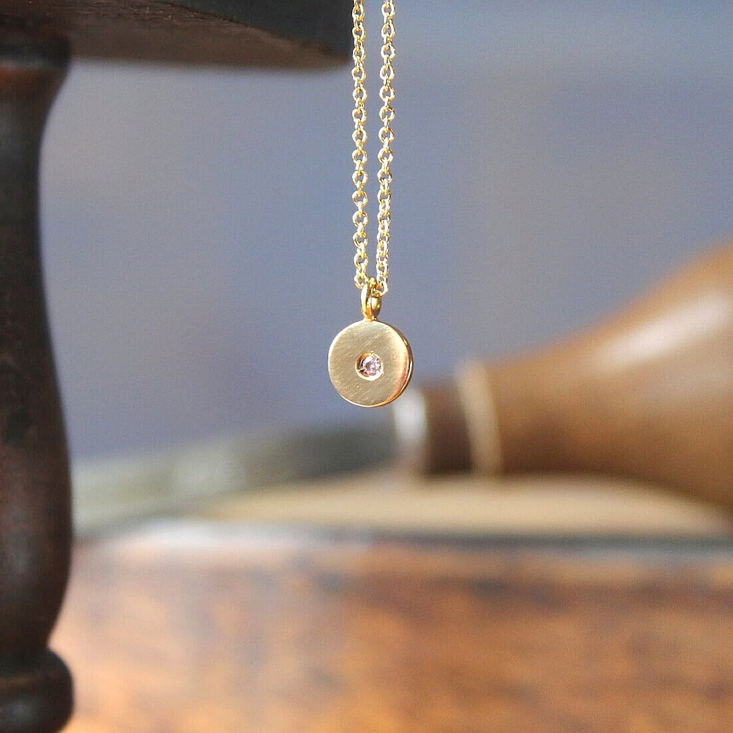 Colgante Dúnia Oro y Diamante con cadena