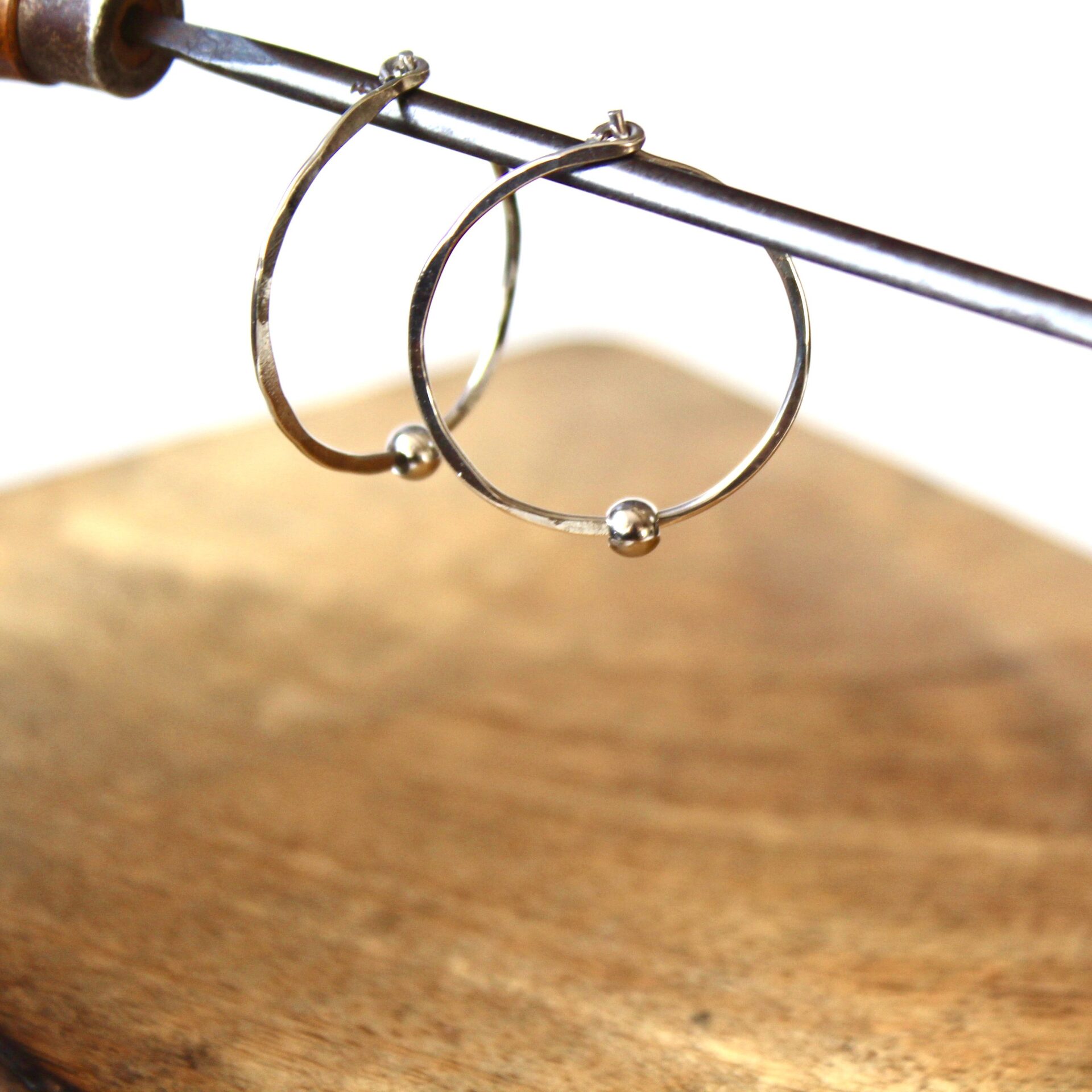 Joyas artesanales Pendientes Sol Plata