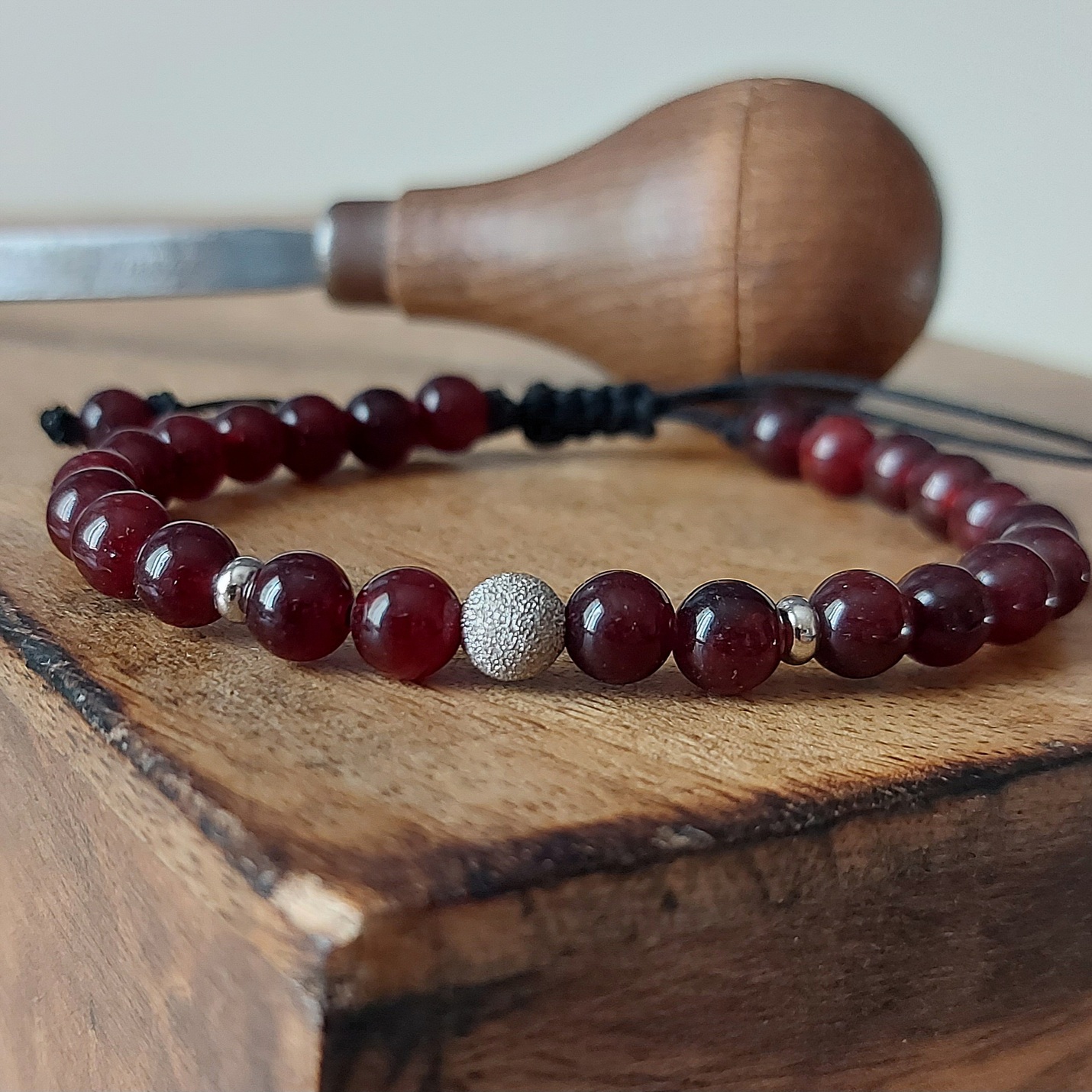 pulsera gatnau bolas artesana