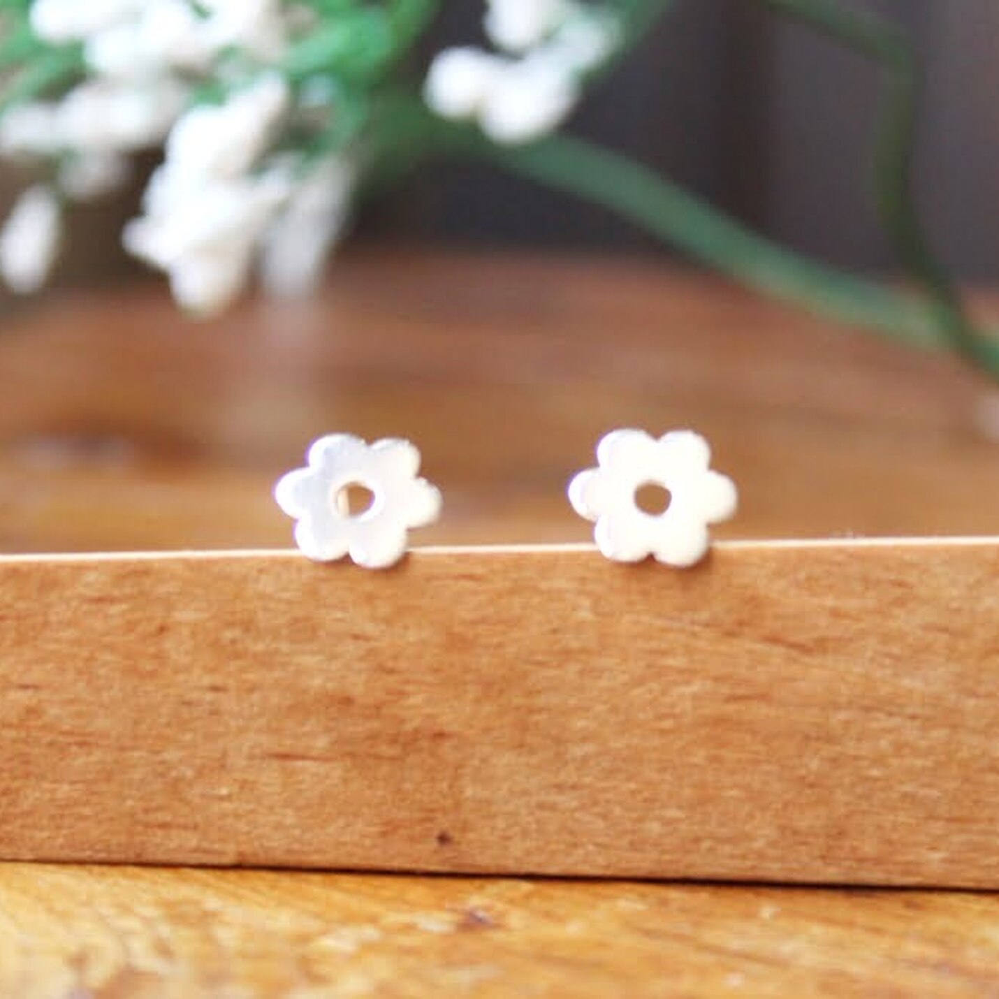 Pendientes Flor Plata
