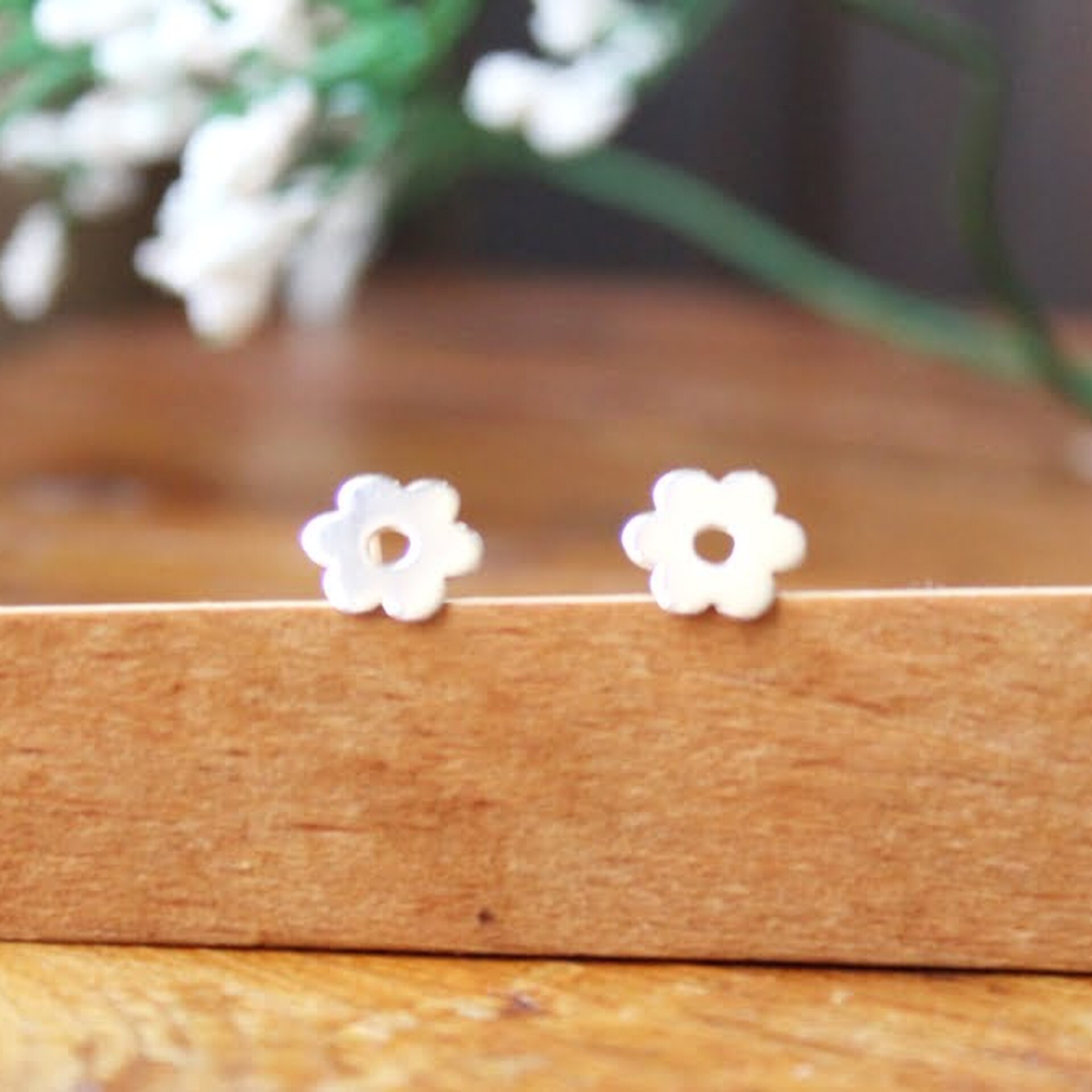 Pendientes Flor Plata