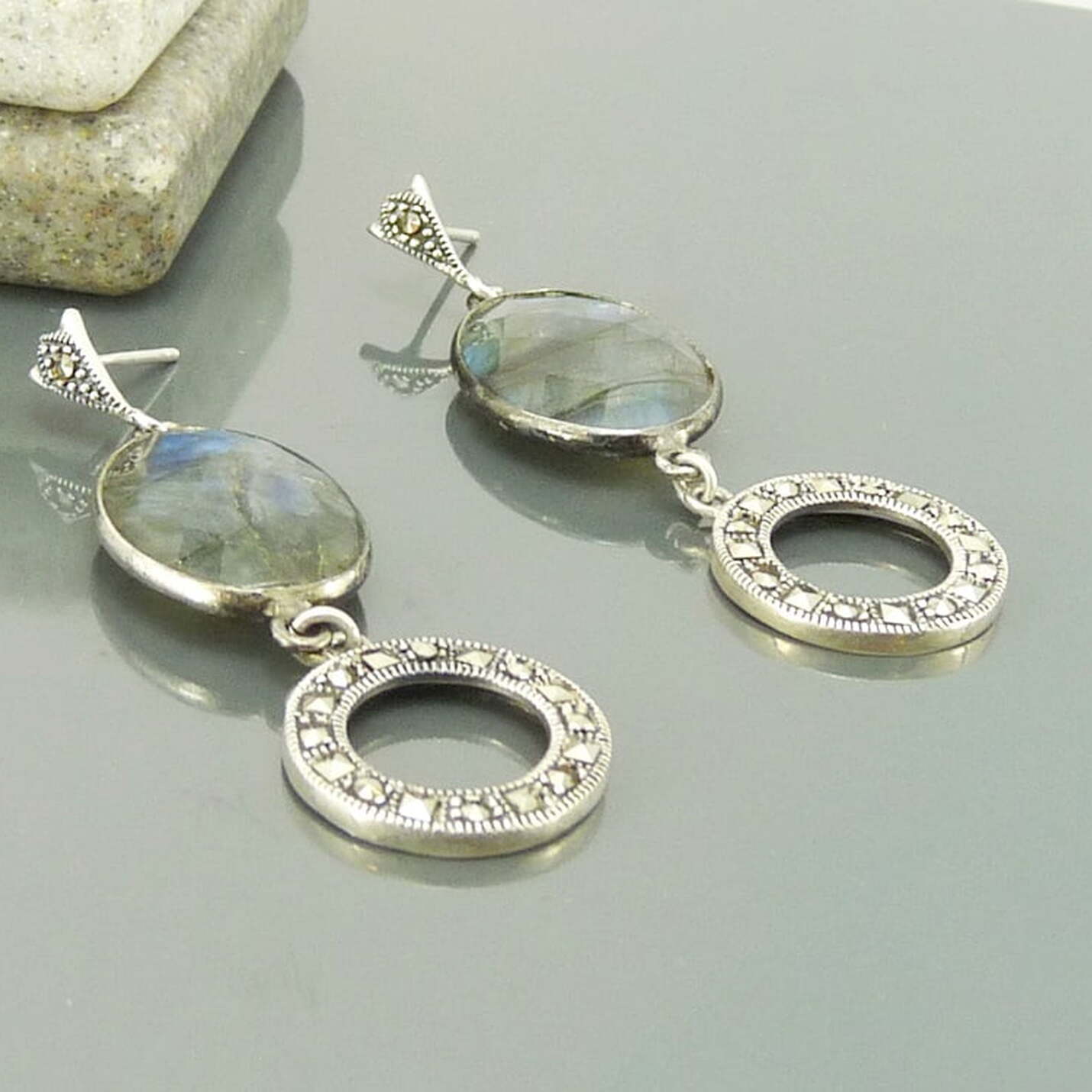 Pendiente Loira labradorita