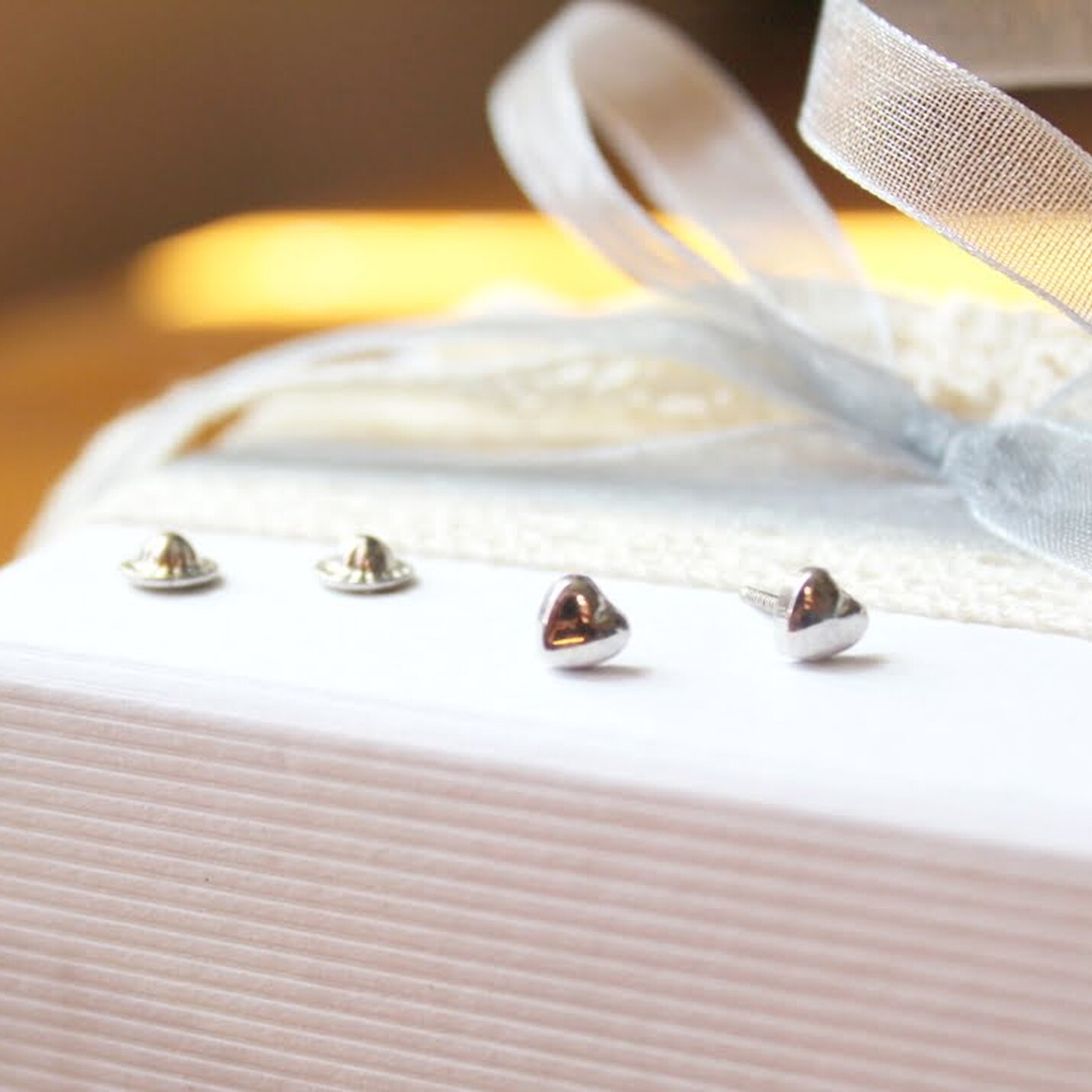 Pendientes corazón bebe Plata