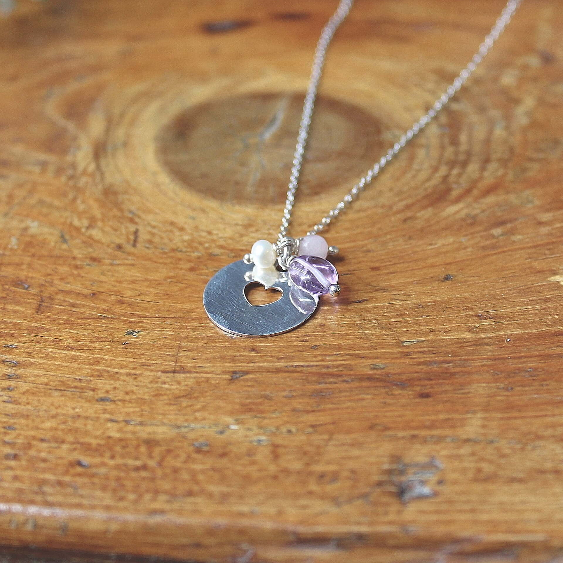 Colgante medalla corazón Plata