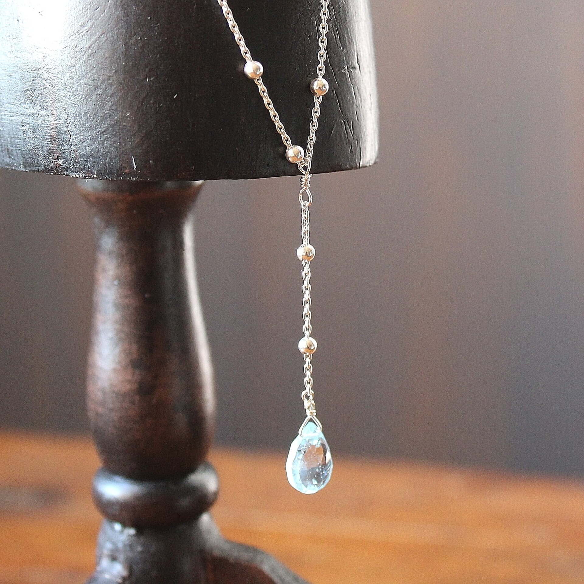 Colgante Romina Topacio Plata