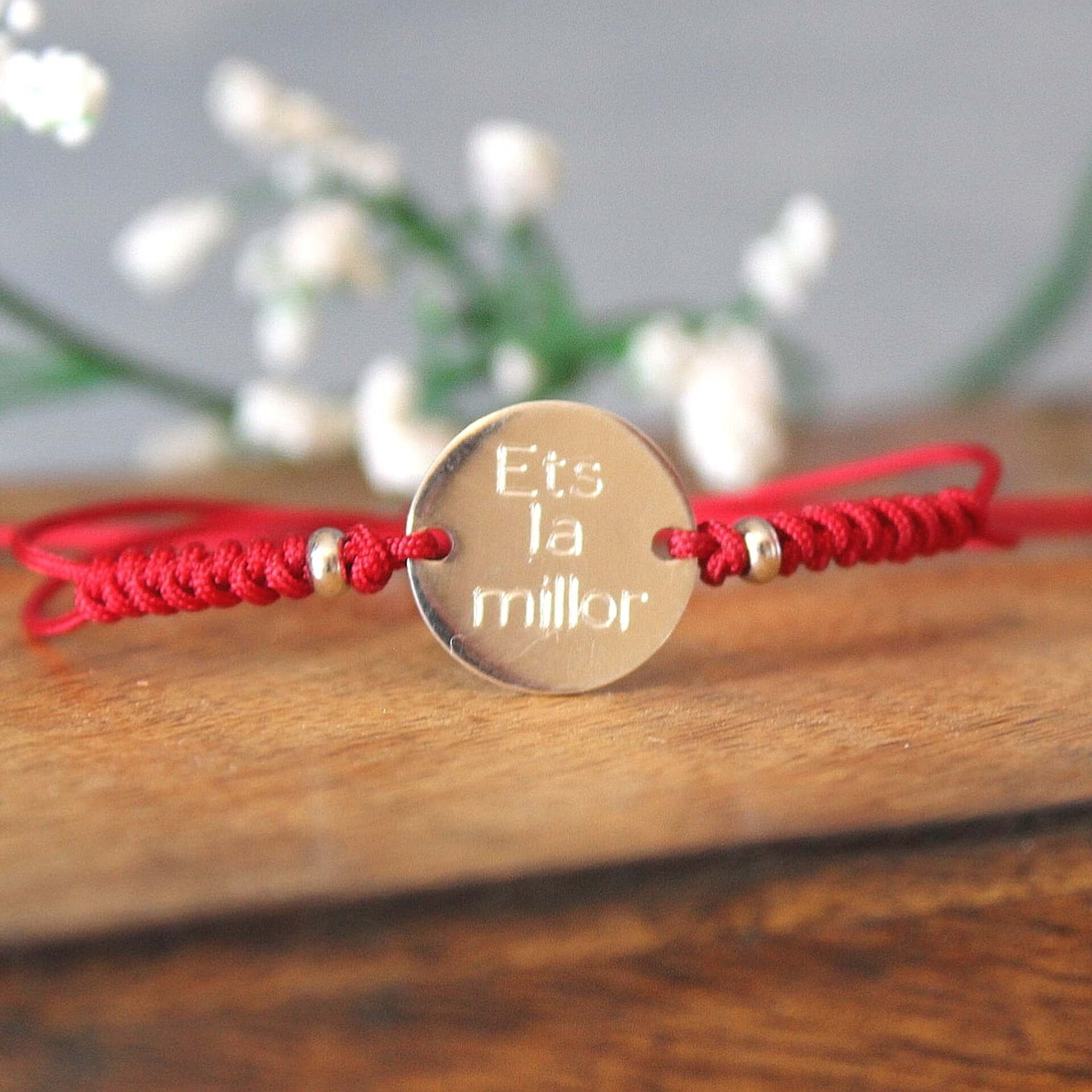 Pulsera Plata Eres la mejor amiga...