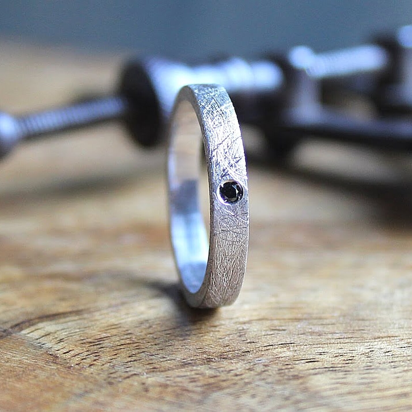 Anillo Noir Plata y Diamante