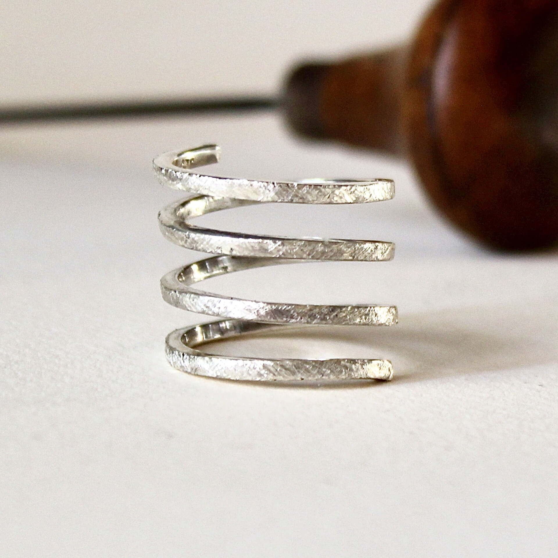 Joyas artesanales Anillo Elna Plata