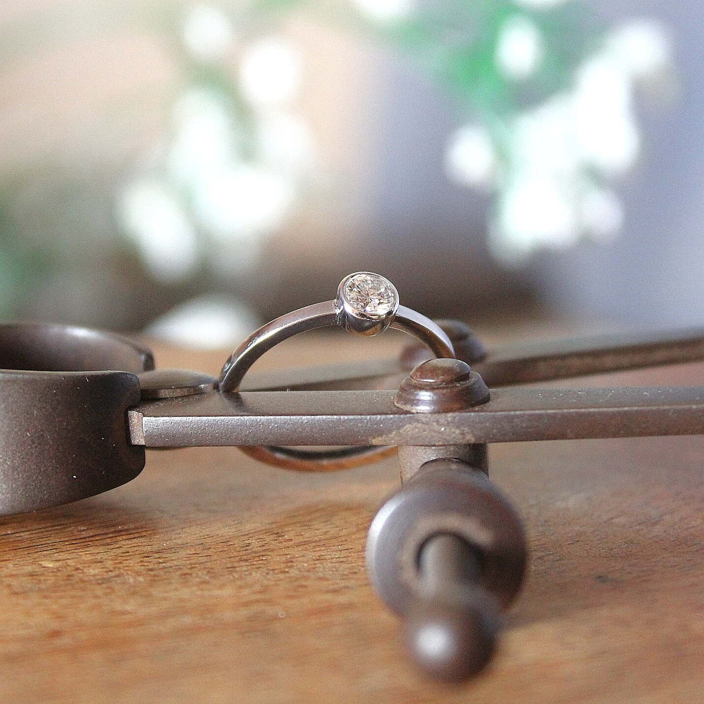 Anillo Dèlia Oro Blanco y Diamante