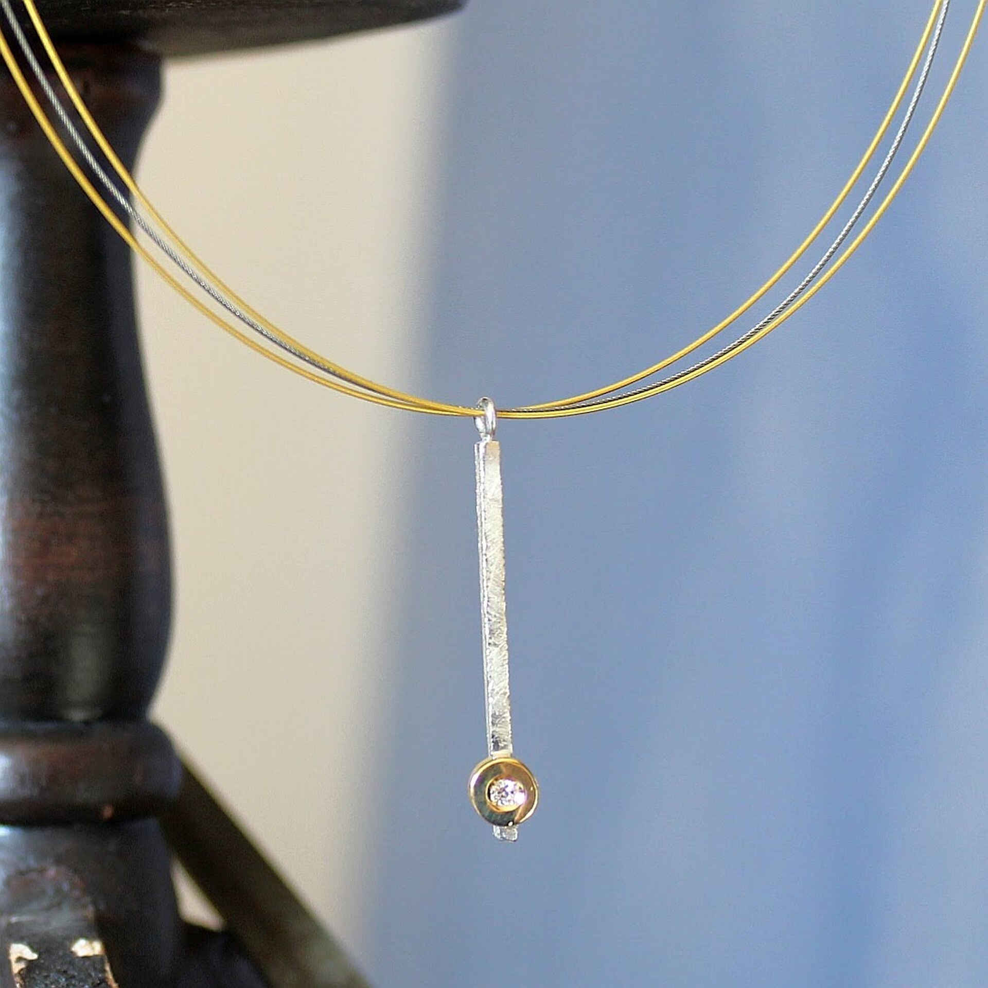 Joyas artesanales Gargantilla Arsenda Oro, Diamante y Plata