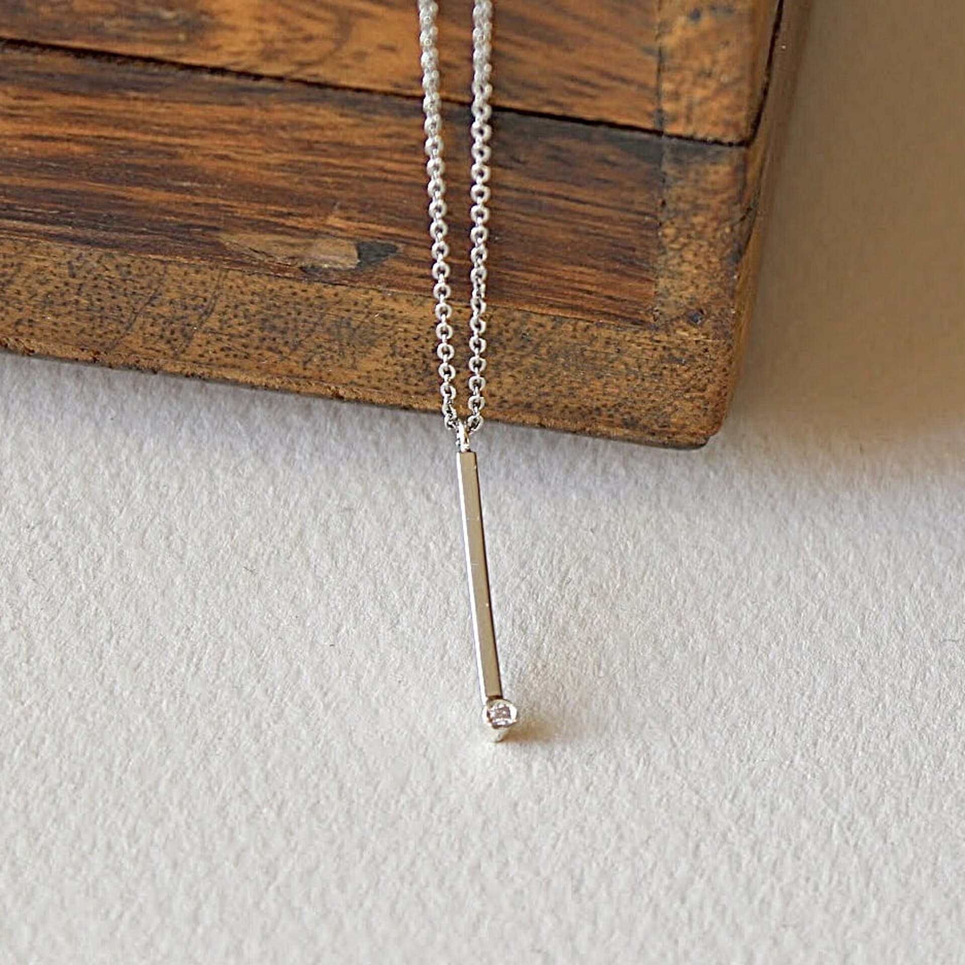 Joyas hechas a mano Colgante Àneu Diamante y Plata