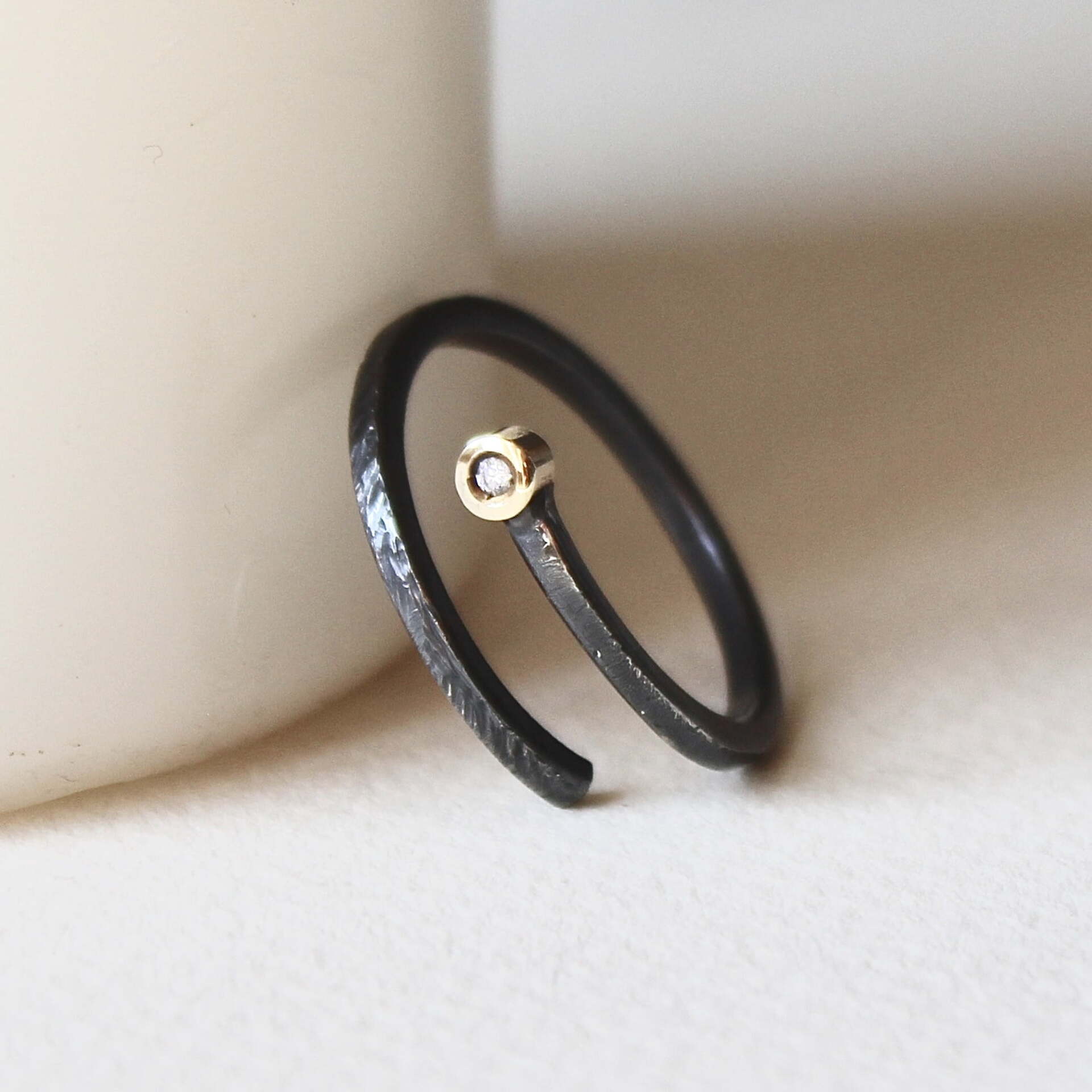 Anillo Bruna Oro, Diamante y Plata